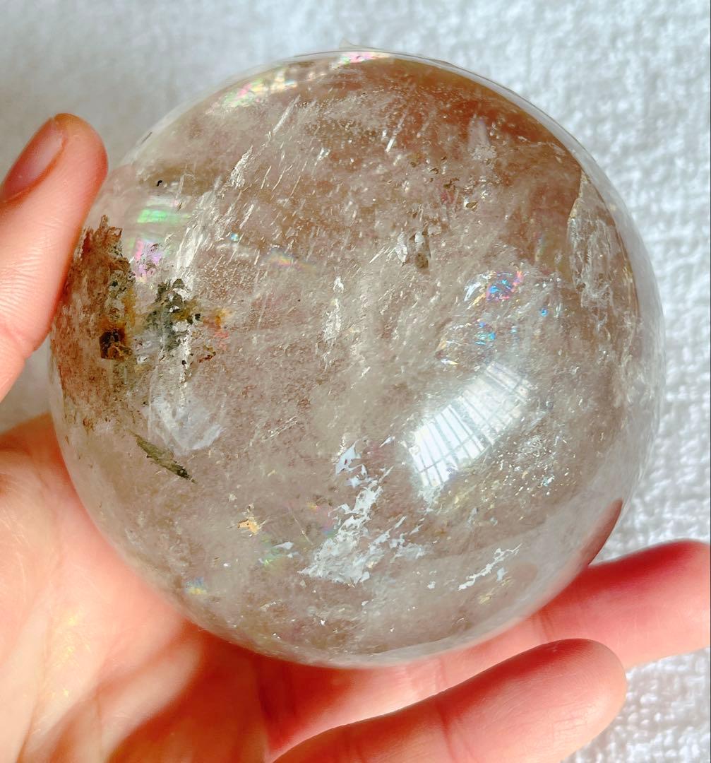 超希少✨虹入り大玉レムリアンシード642gスモーキー　スフィア　丸玉