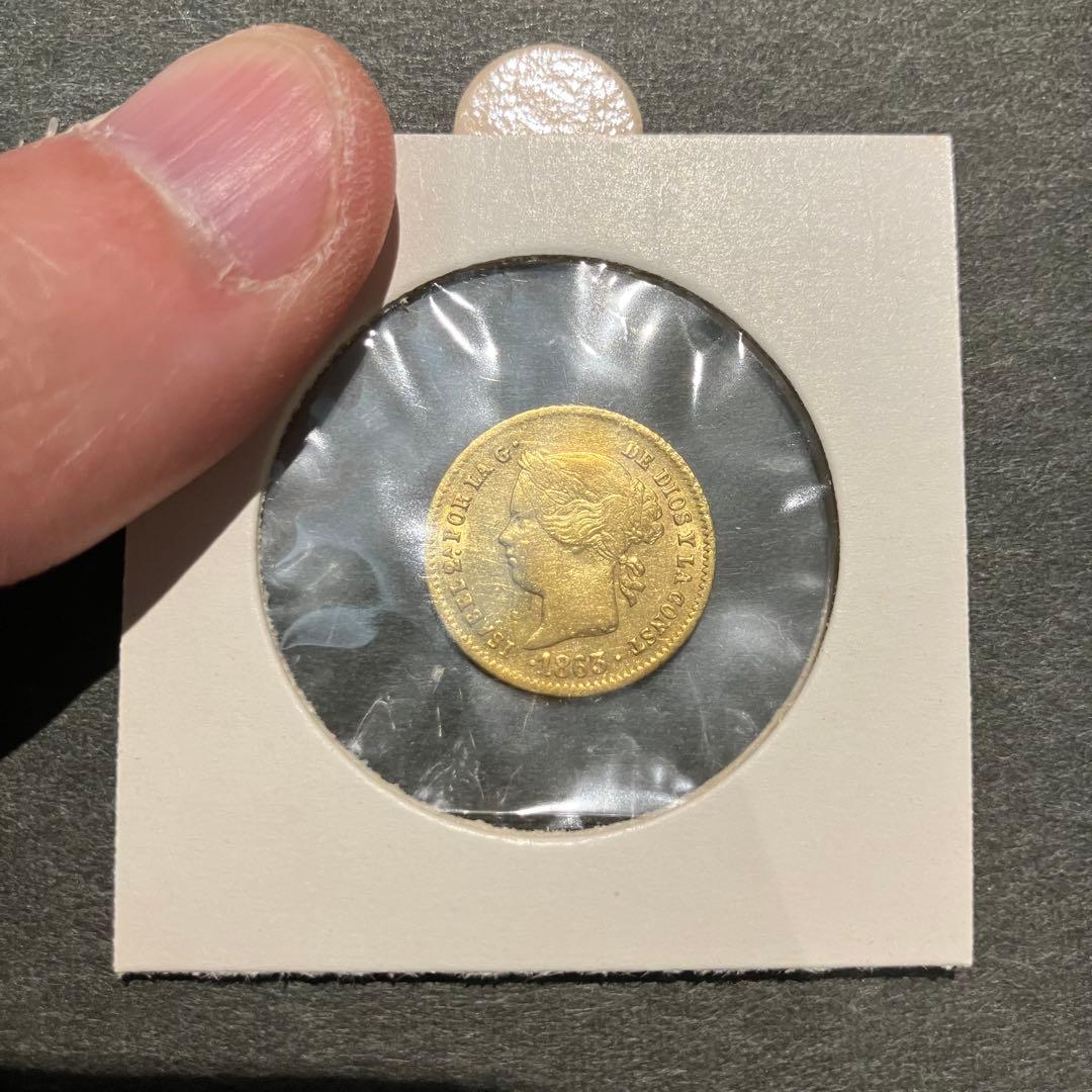 スペイン領 フィリピン1863年2ペソ金貨
