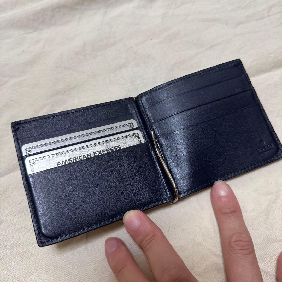 GUCCI ネイビー マネークリップ