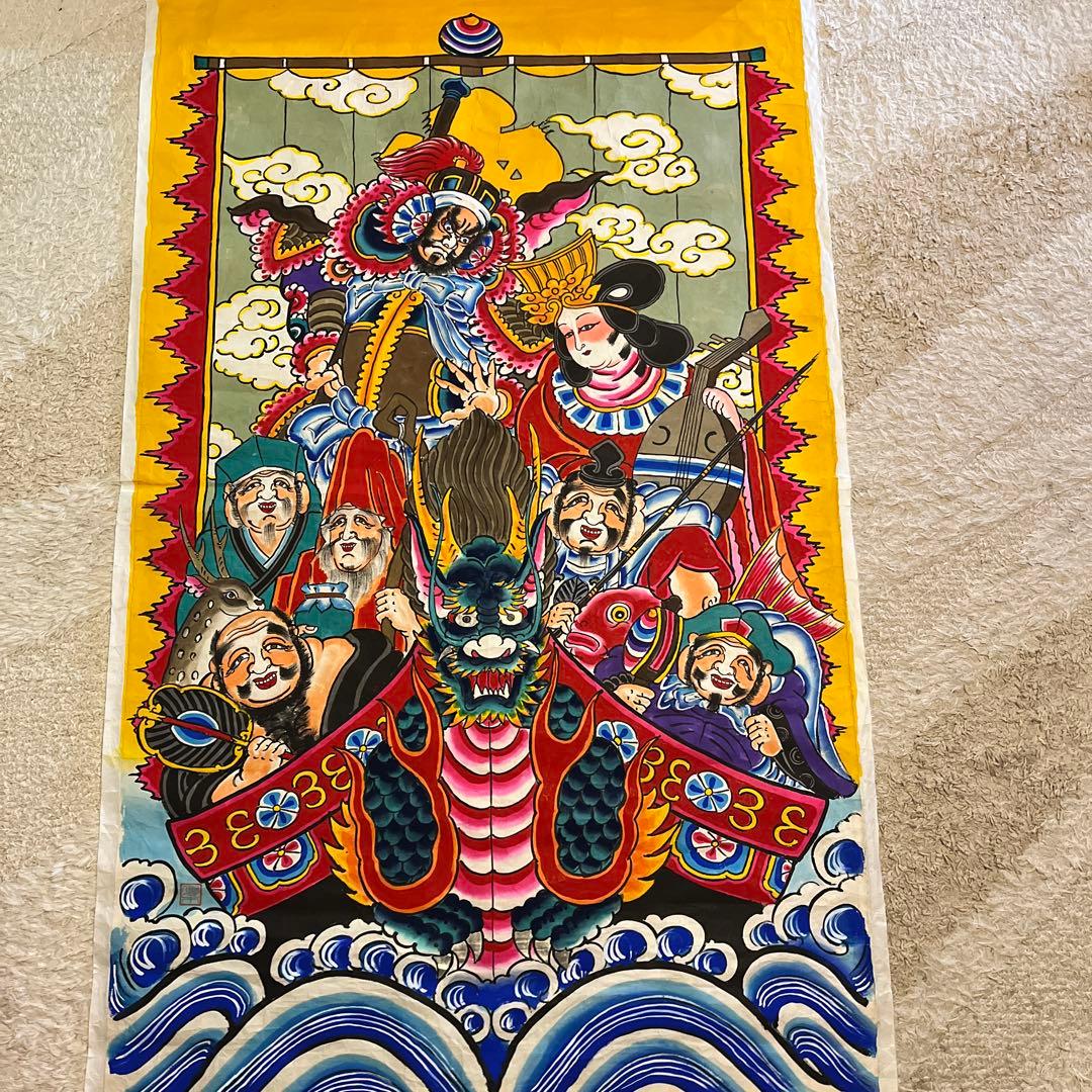 江戸凧　七福神　絵紙