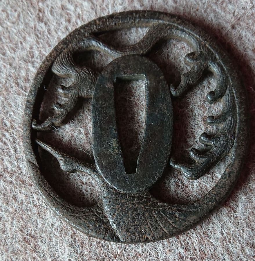 刀の鐔 鉄製ツー1