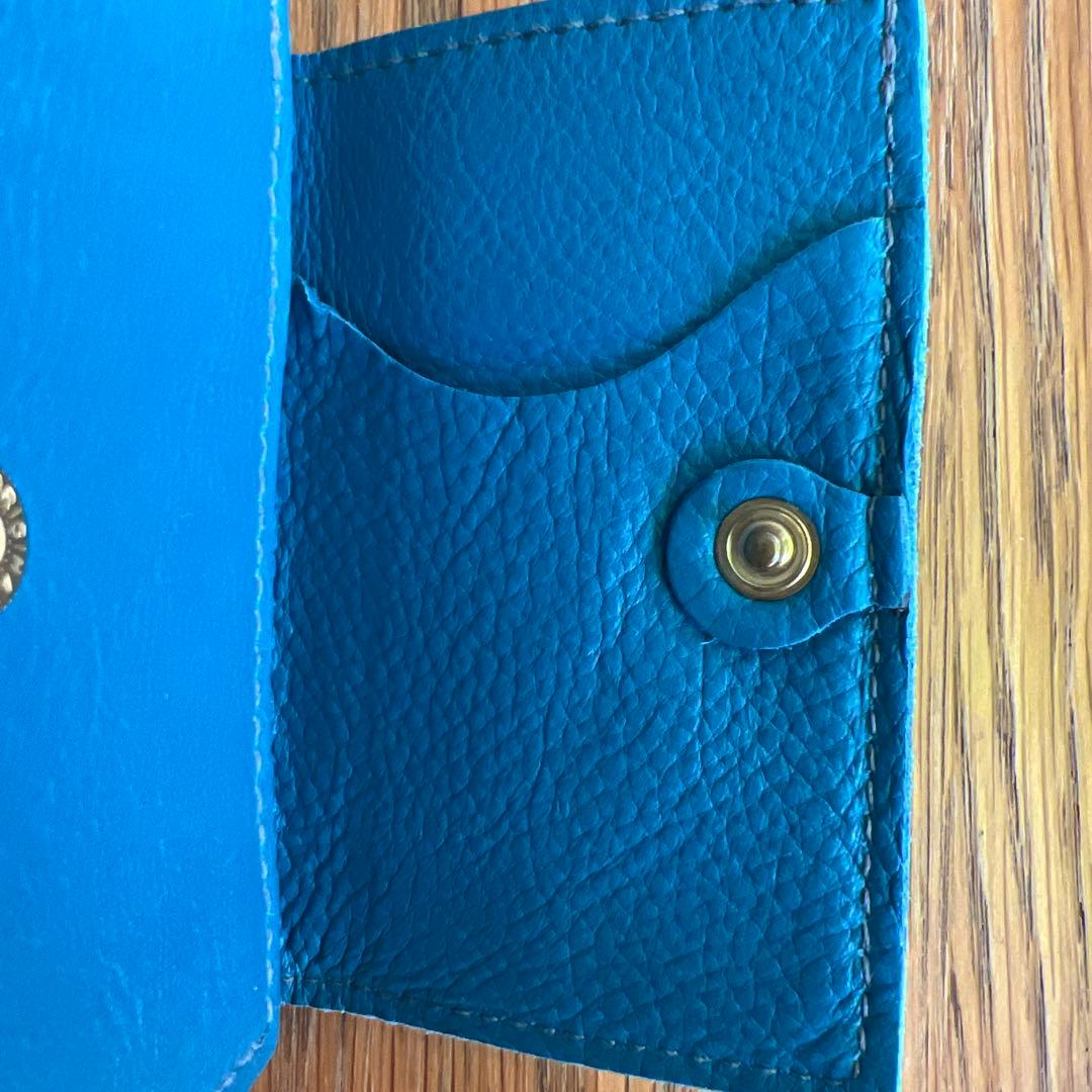 イルビゾンテ　トリフォルドウォレット　三つ折り財布 ティールブルー
