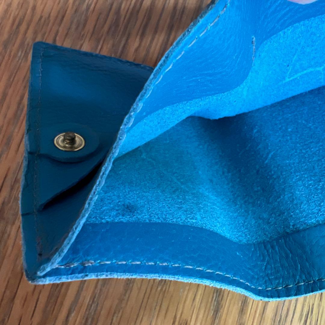 イルビゾンテ　トリフォルドウォレット　三つ折り財布 ティールブルー