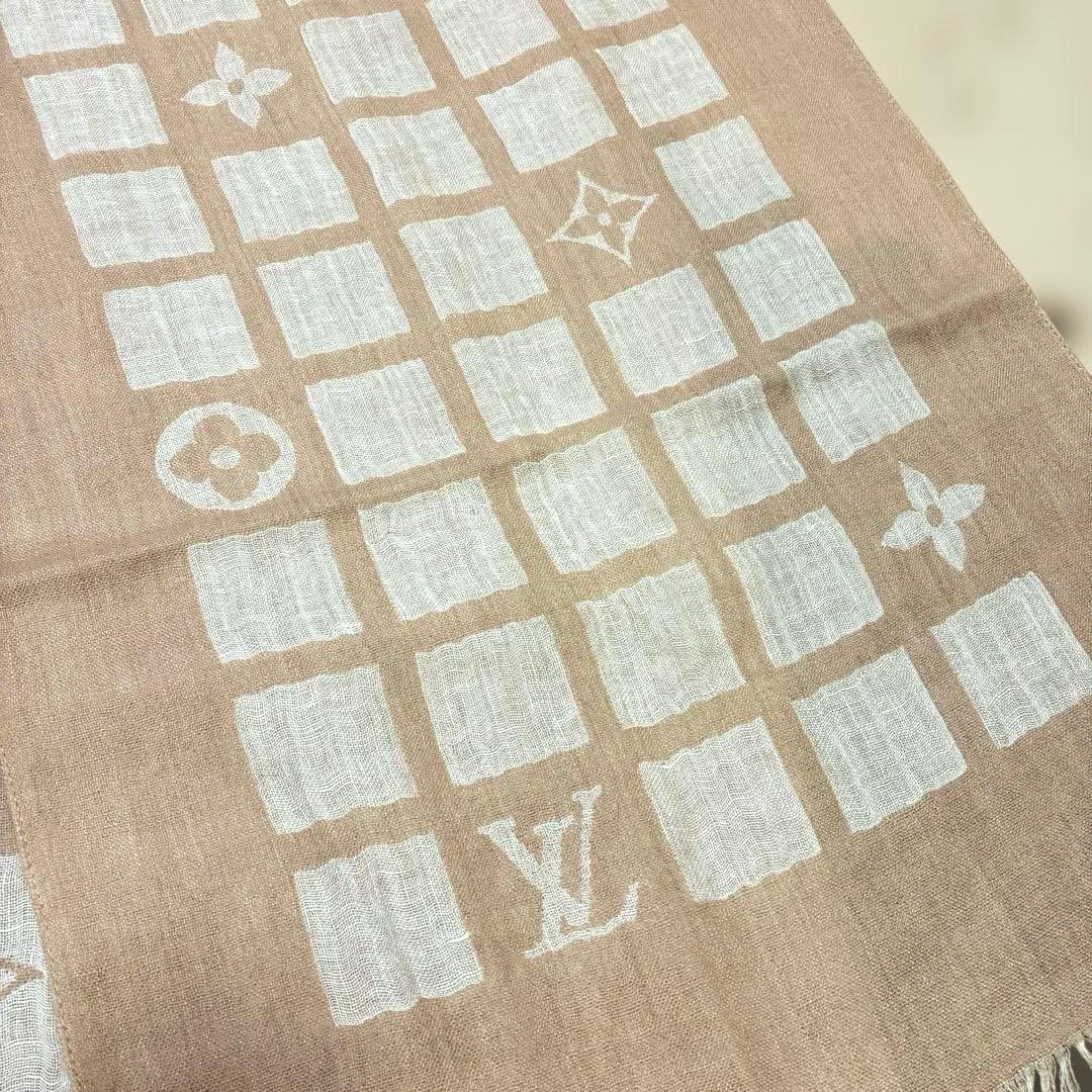 金土日お値下げ！ルイヴィトン　リネンとカシミヤ混紡ストール