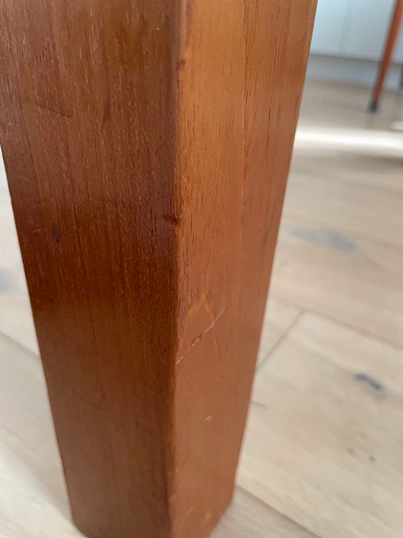 希少チーク　ダイニングテーブル1350からエクステンション1800
