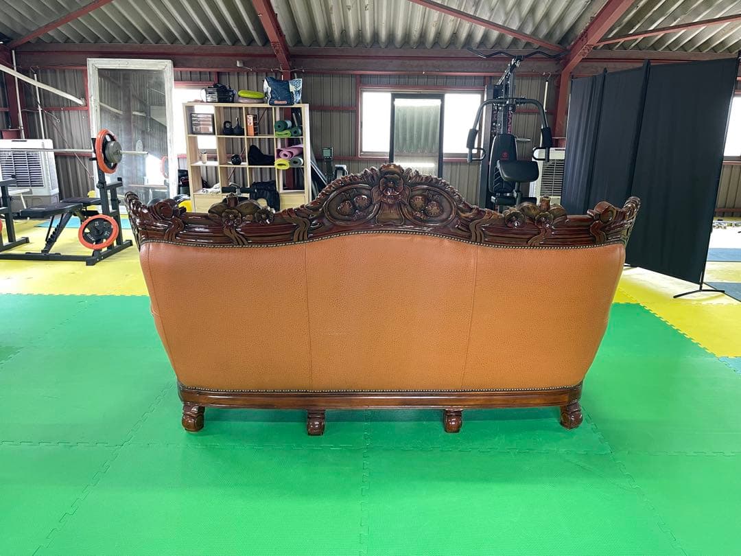 【お引き渡し限定】 アンティーク 三人掛け 大型ソファー ヴィンテージ