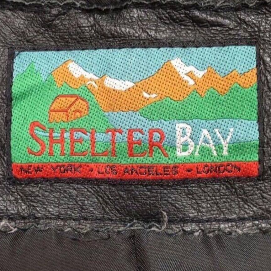 SHELTER BAY本革レザートレンチコートロングコートベルト付きヴィンテージ