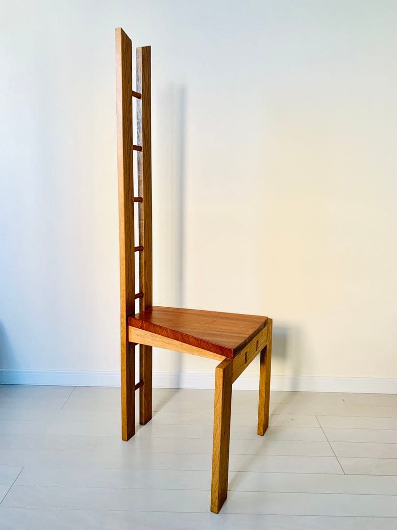 ◆森の工房CHATA◆ハイバックデザインチェア木製 高背椅子 架台