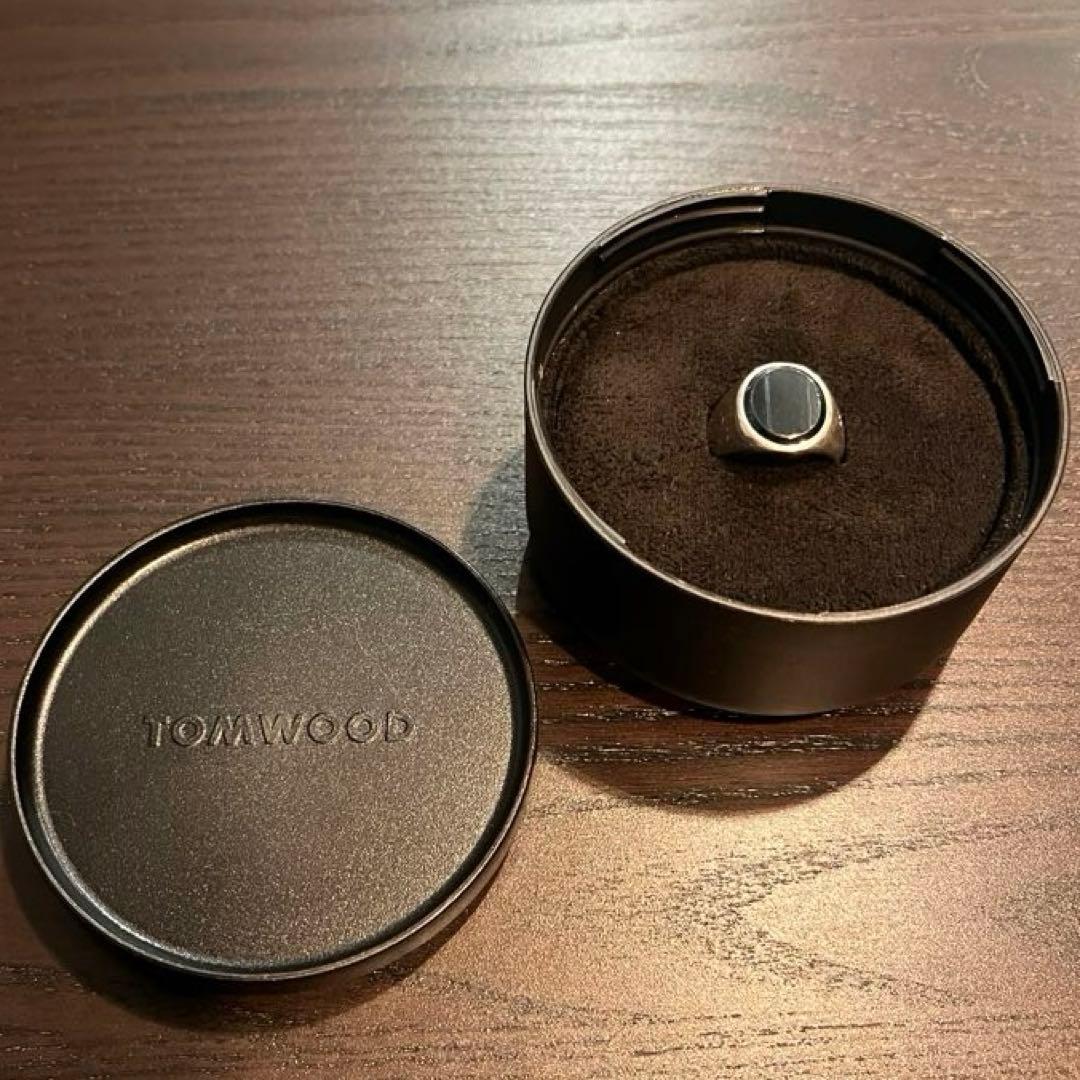 Tom Wood Oval Blue Hawk Eye リング size:52