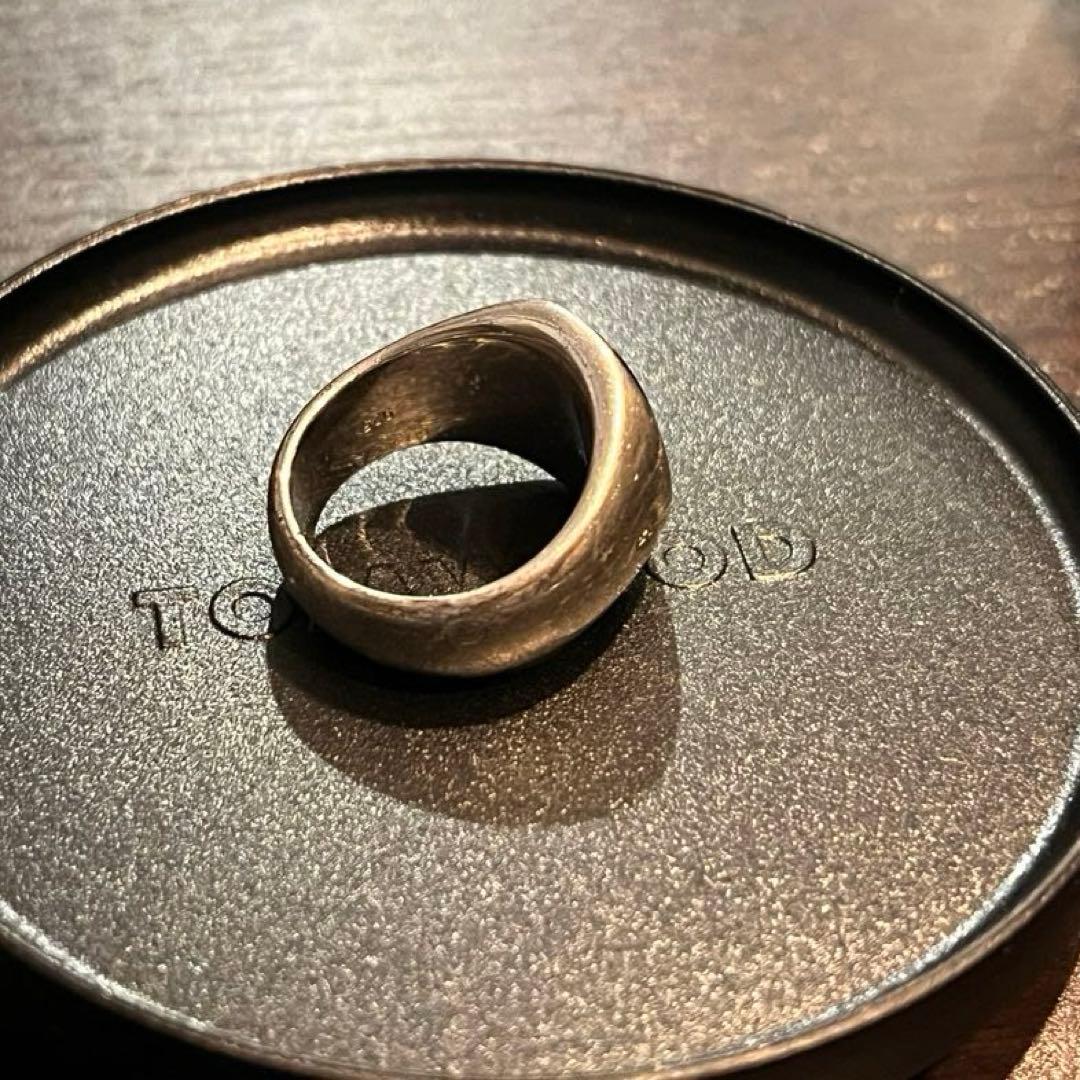 Tom Wood Oval Blue Hawk Eye リング size:52