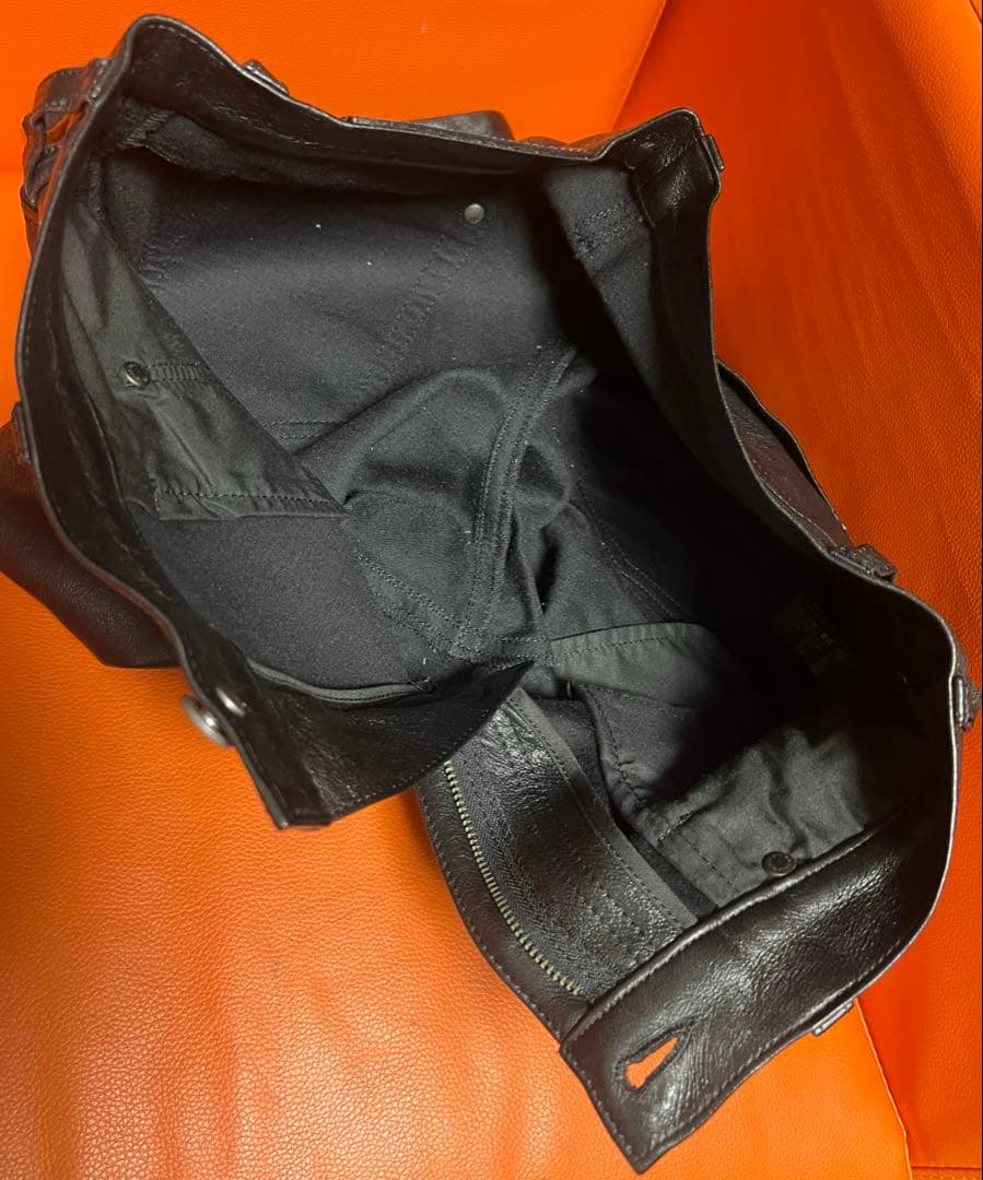 5351 POURLES HOMMES 5351プールオム レザーパンツ　黒　S