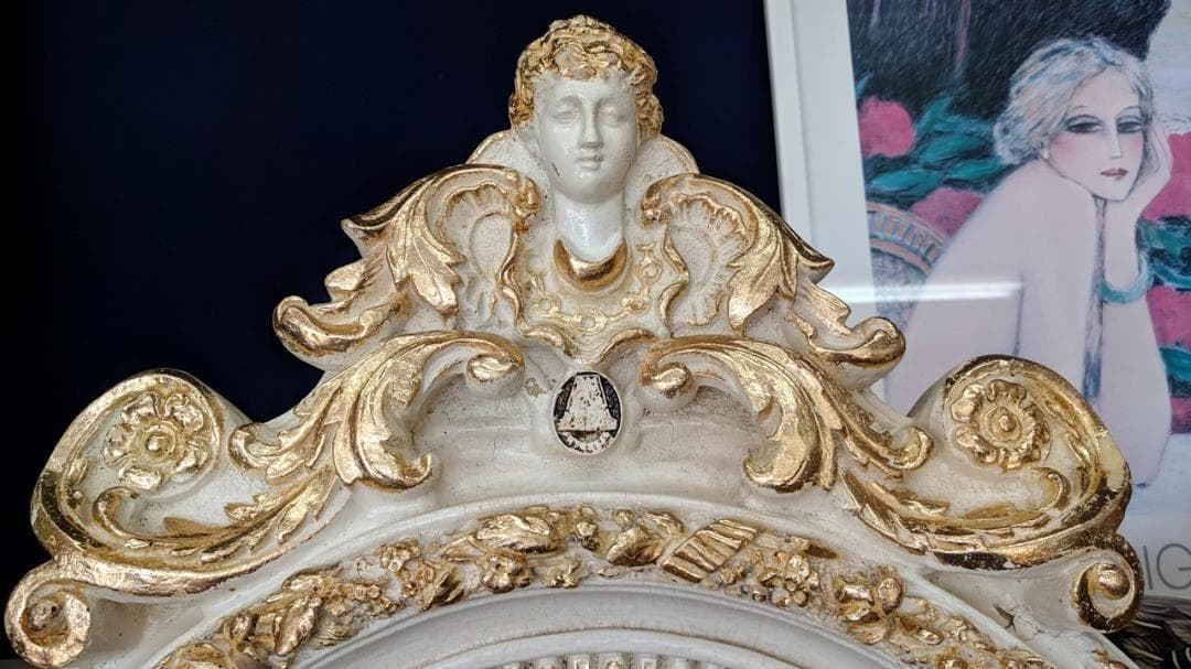 K44 ロシア製 アンティーク 楕円 全身鏡 壁掛けミラー