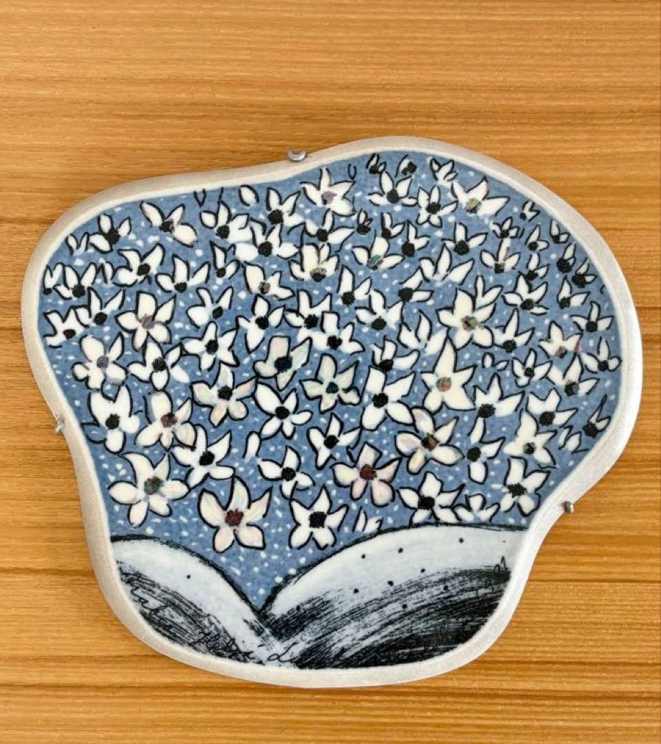 ARABIA アラビア ヘルヤ \"Valkovuokot\" 陶板画