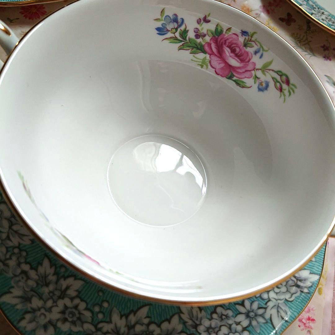 ロイヤルアルバート　エンチャントメント　ダブルハンドルスープカップ2客とプレート