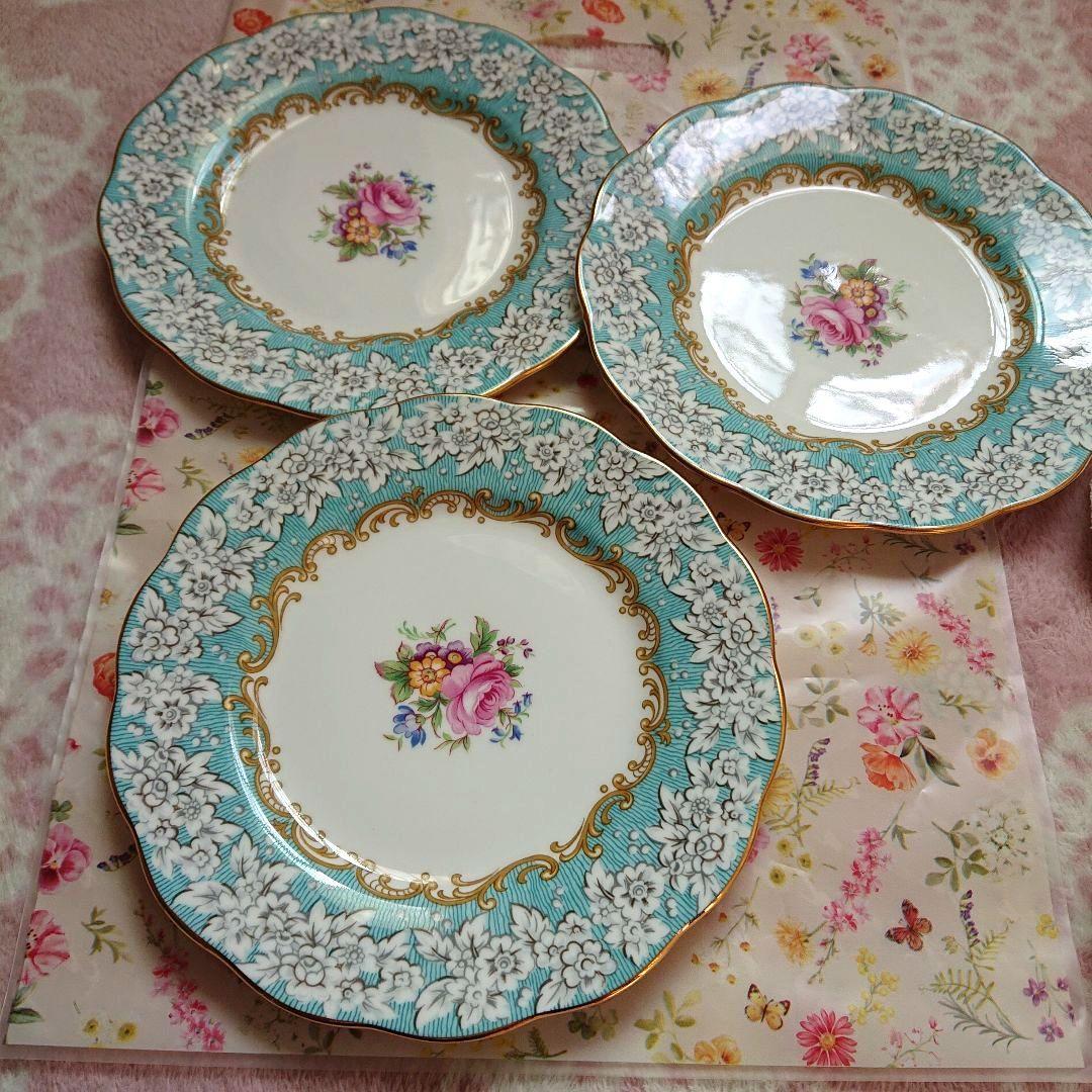 ロイヤルアルバート　エンチャントメント　ダブルハンドルスープカップ2客とプレート