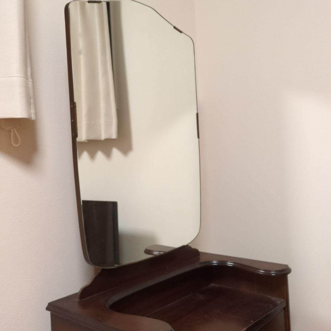 ★専用【昭和レトロ】 木製ドレッサー 楕円形鏡付き
