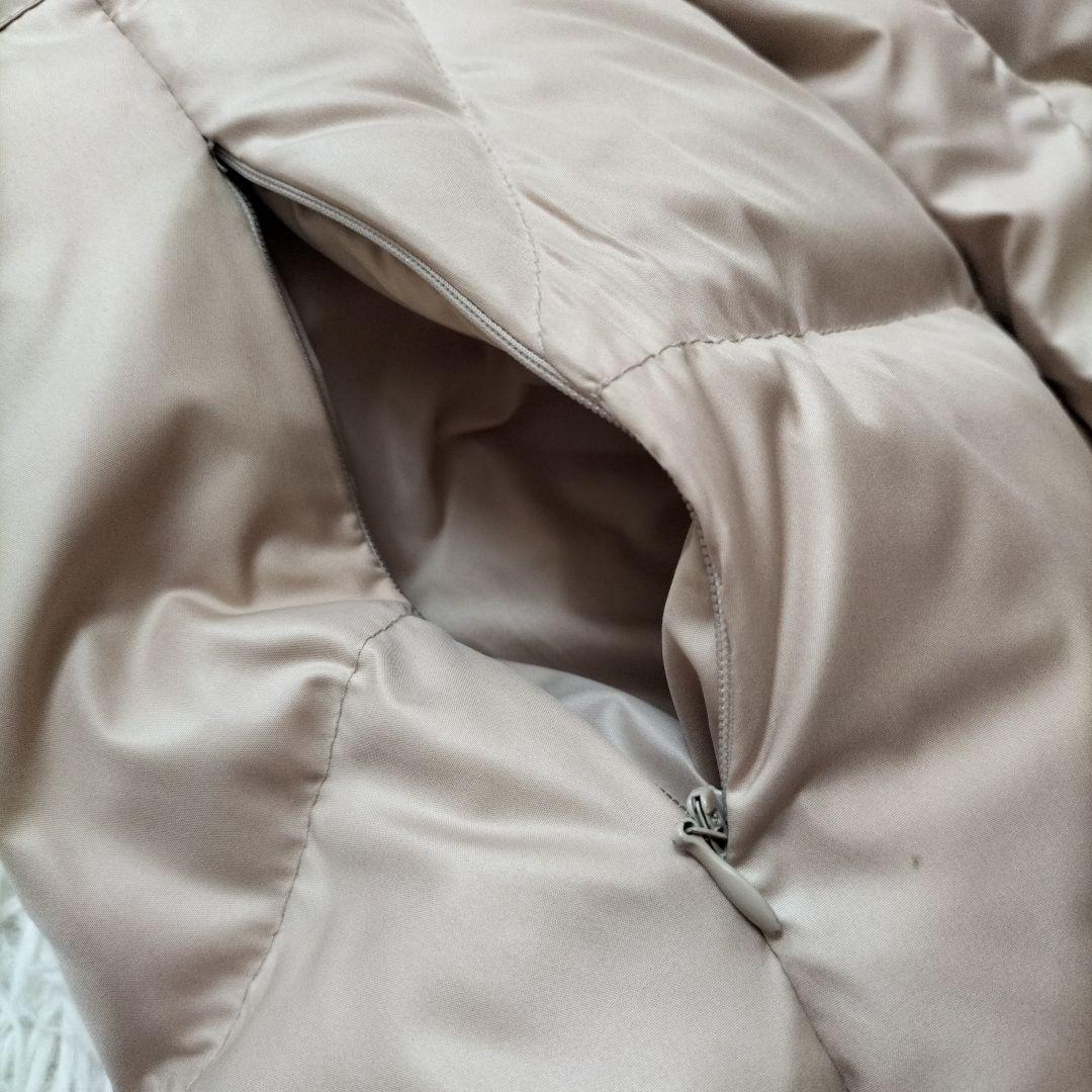 AMIAN HOUSEダウンコート　女優襟　ラクーンファー2wayベージュ13号