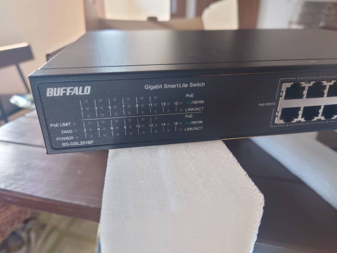 BUFFALO BS-GSL2016P スマートLiteスイッチ PoE 16P