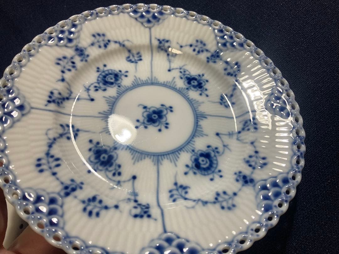 ロイヤルコペンハーゲンブルーフルーテッド フルレースプレート15㎝×6枚　綺麗