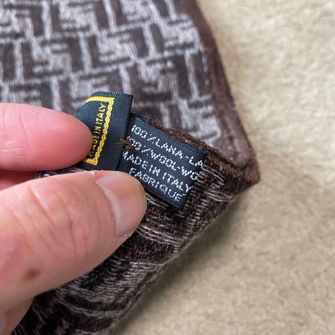 【稀少】FENDI フェンディ ズッカ柄 FF柄 ウール マフラー