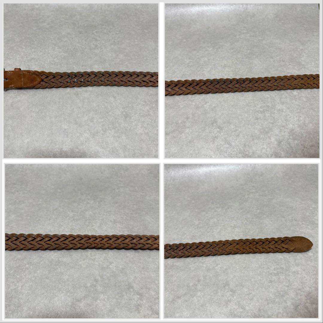 【ホワイトハウスコックス】レザーベルト　編み込み　ニュートン　30/75