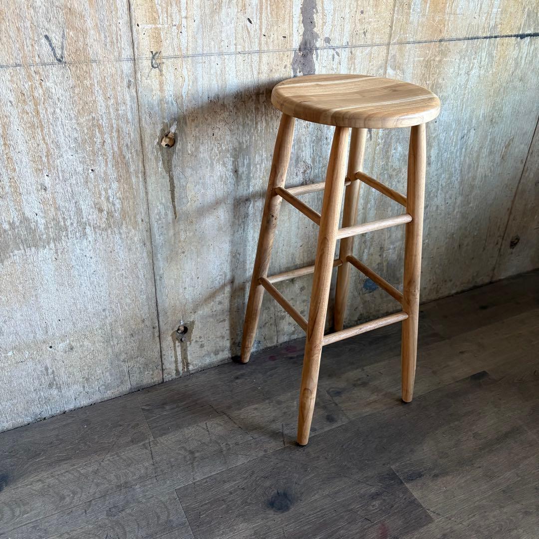 GALLUP ギャラップ　チーク ラウンドトップ スツール　30インチ　②