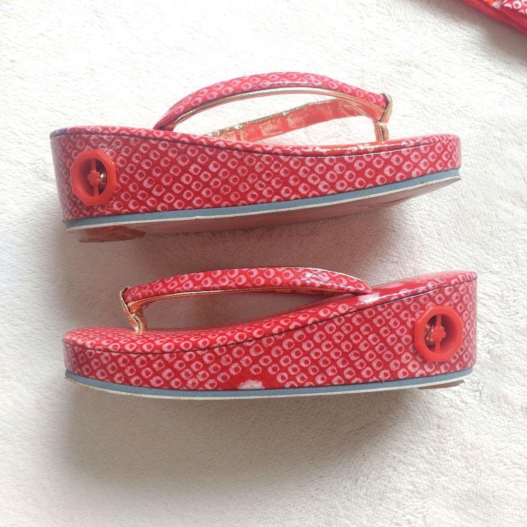 七五三　着物5点セット　3歳　90〜100cm　女の子　赤