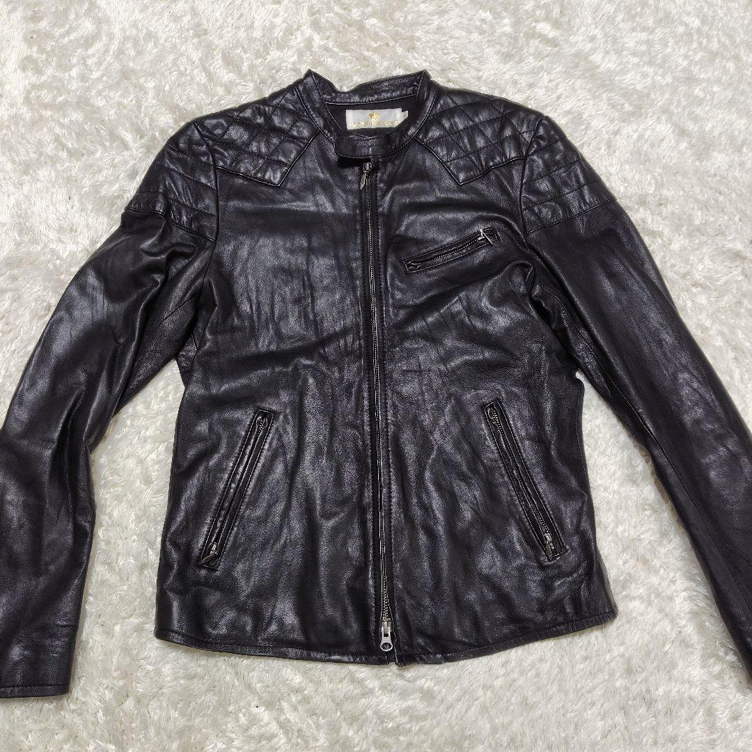 ヴァンキッシュゴールド　ジャケット　レザー　ラム　羊革　キルティング　48