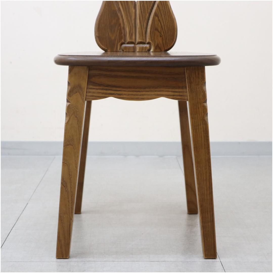 パリの雑貨屋 F-970 ネコチェア 椅子 木製 天然木 タモ材 玄関 チェア