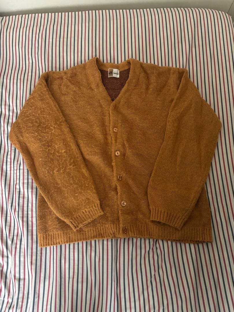 TOWNCRAFT タウンクラフト　マスタードカーディガン　モヘア風カーディガン