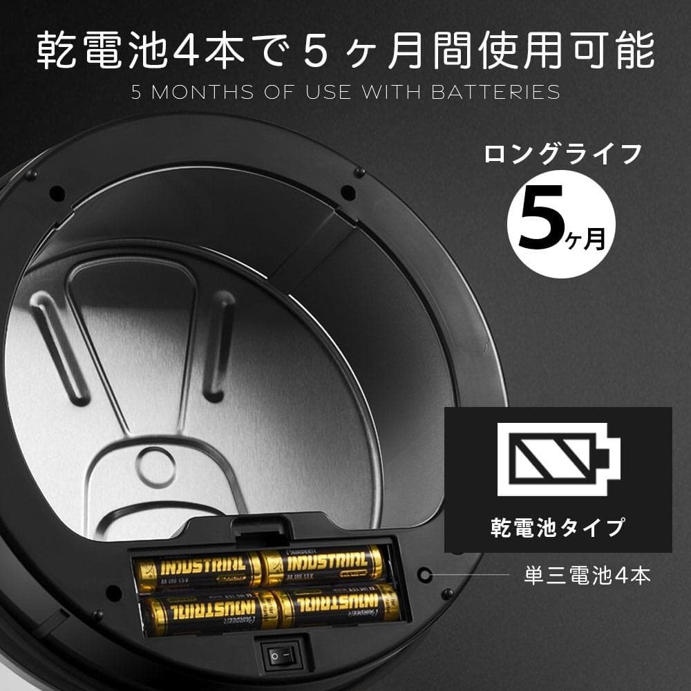 蓋付き ゴミ箱 缶型 自動開閉式ゴミ箱 センサー全自動開閉 ホワイト 容量6L