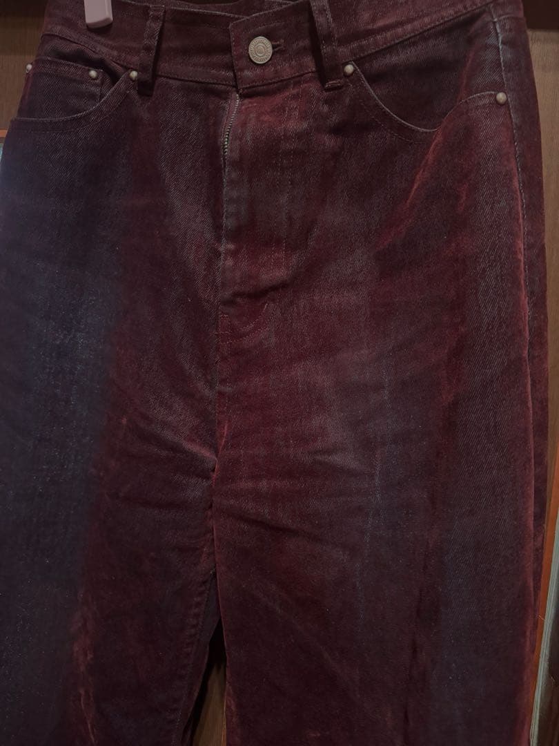 ムルーア　フロッキーバレルレッグデニム