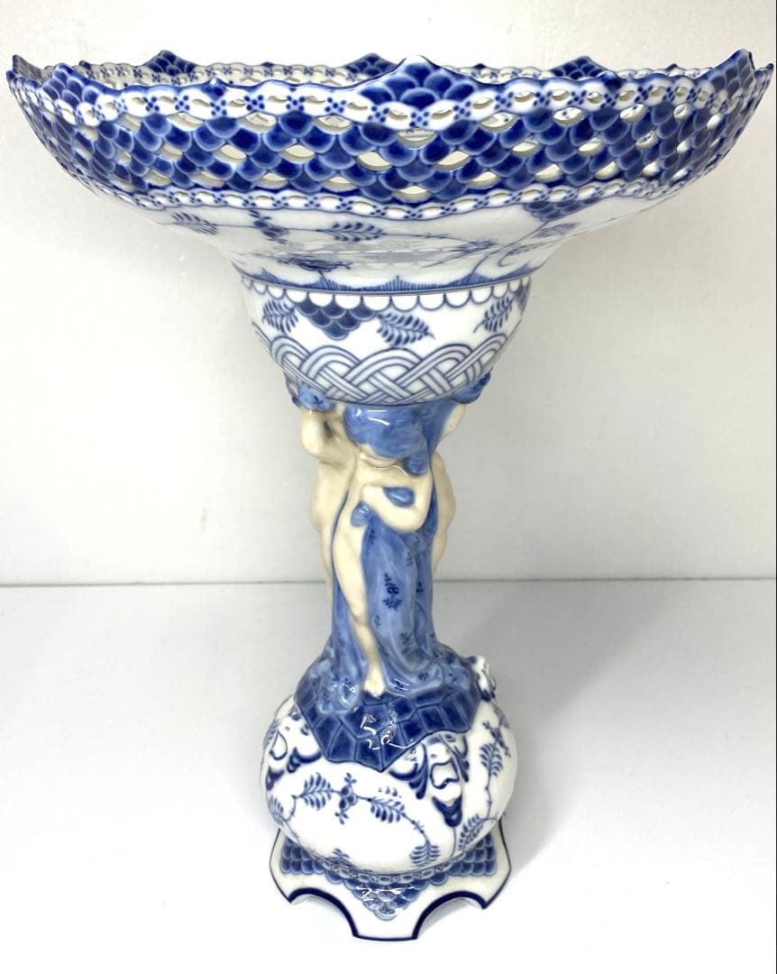 ロイヤルコペンハーゲン　フルレースコンポート　高さ39㎝ 東Y7-0123☆1F