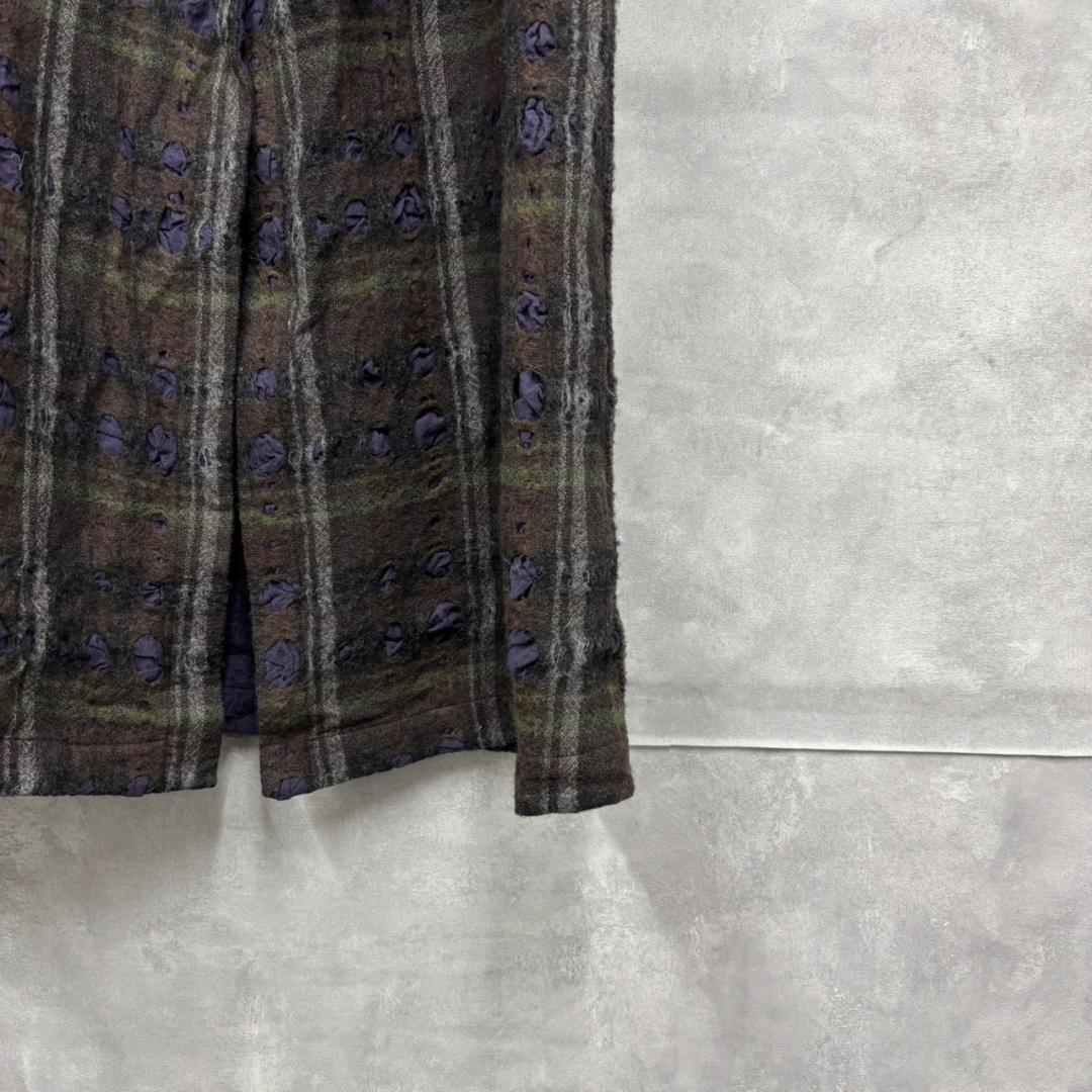 FUGA FUGA 前開き ウール デザインワンピース 日本製 N1724