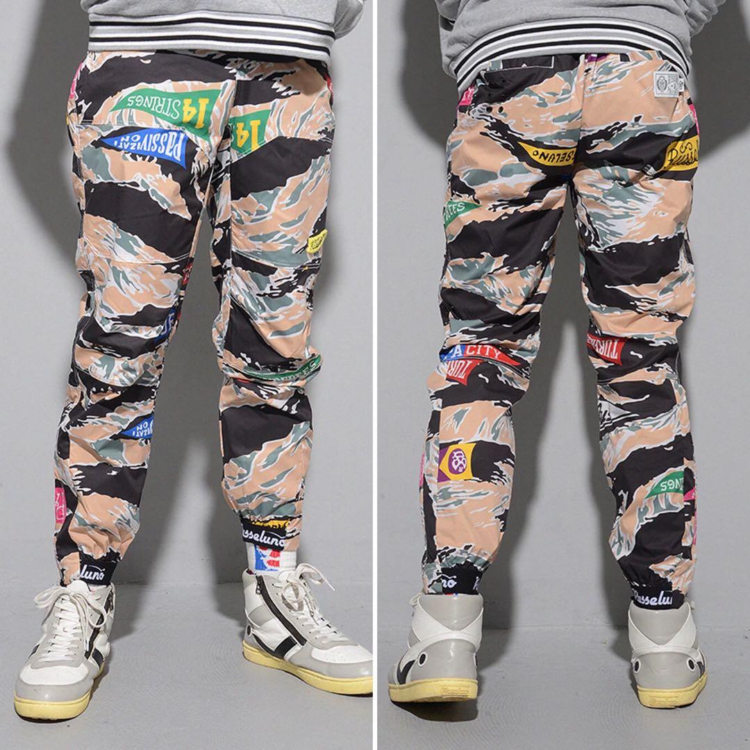 新品 ラッセルノ ゴルフ ウィンドストップ パターン ロングパンツ カモ L 5