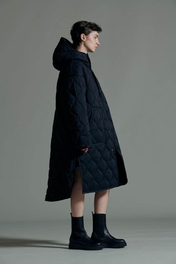 別注 WILD THINGS×TOMORROWLAND キルティングコート 黒