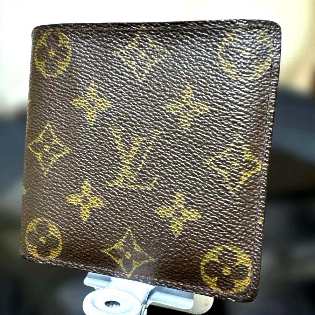 ⑤☆優良品☆モノグラム ♪マルコ☆2つ折り財布★ポケットあり