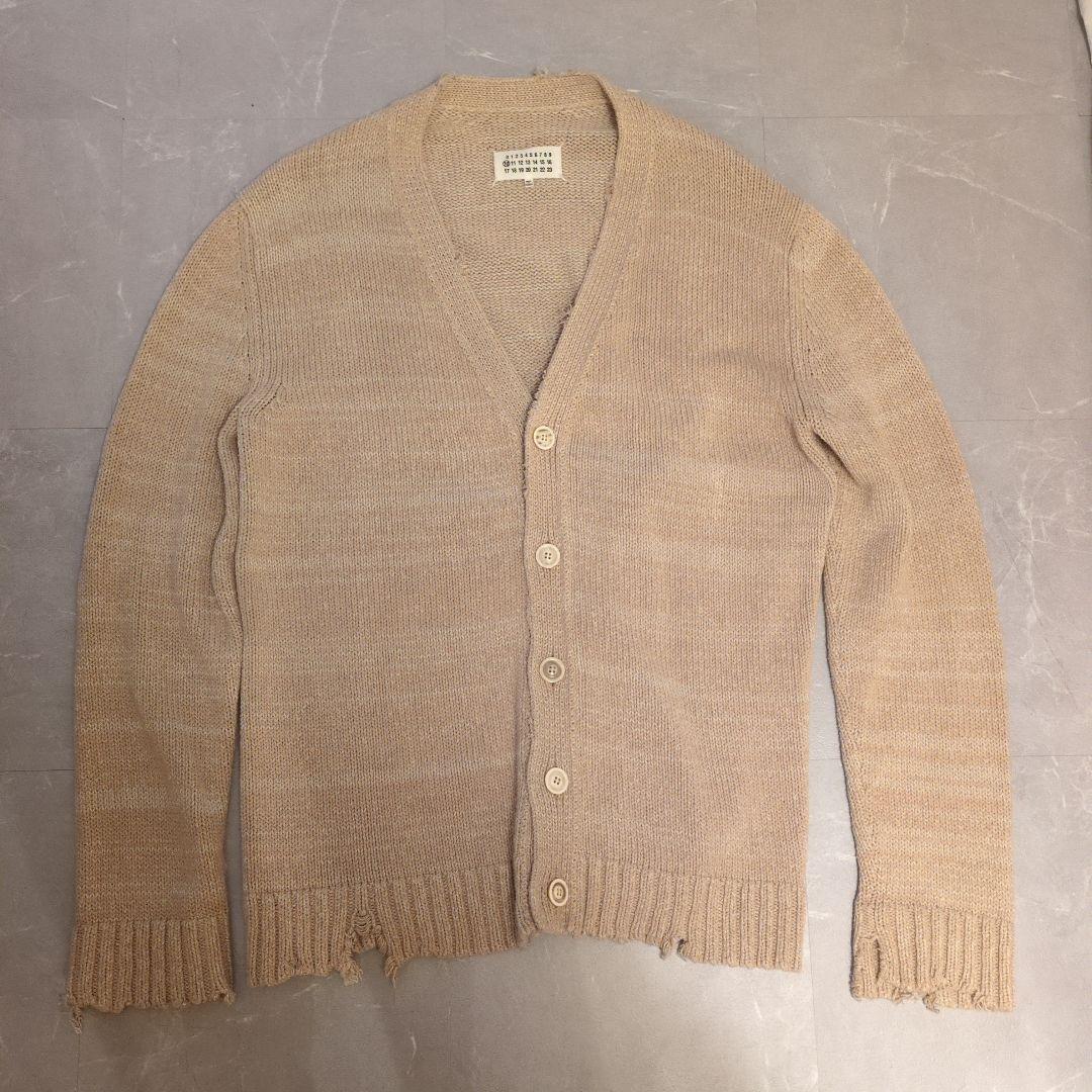 Maison Margiela メンズ ダメージニット カーディガン
