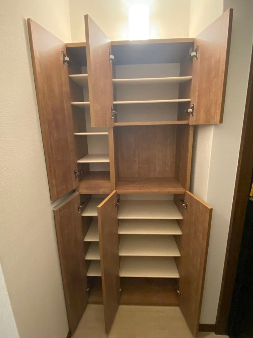 再値下！LOWYA 国産シューズラック ミラー付き※ たのメル便送料含む