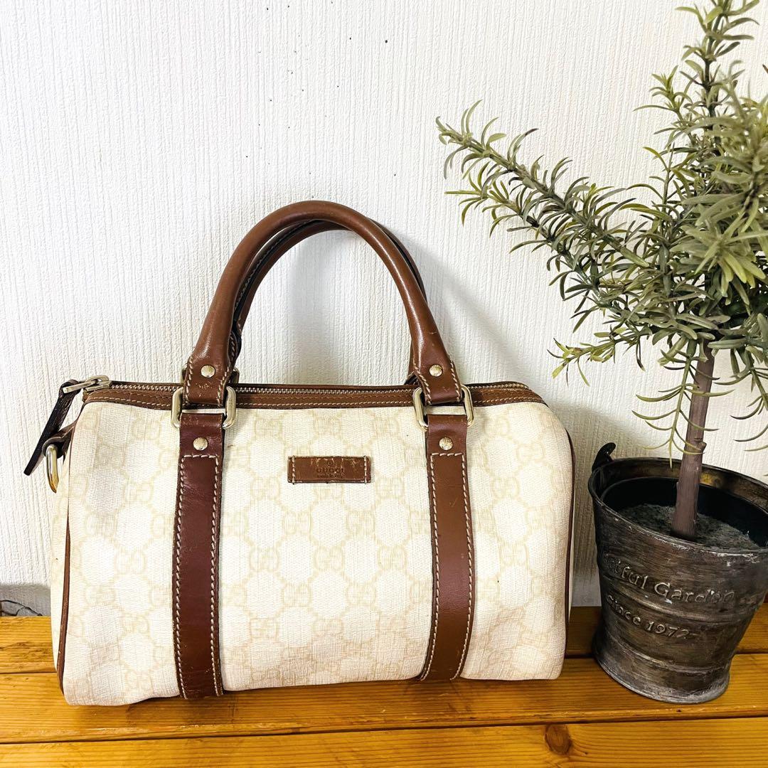 専用꧁美 品꧂ GUCCI グッチ ミニボストン GGスプリーム ハンドバッグ