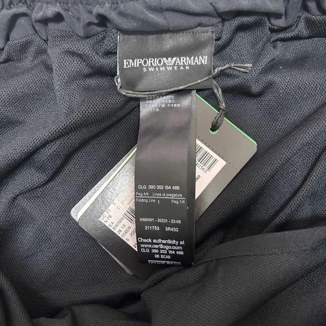 新品タグ付き　エンポリオアルマーニ　スイムウェア　水着　メンズ　ショーツ　黒　L