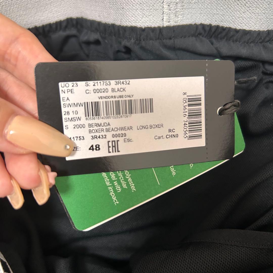 新品タグ付き　エンポリオアルマーニ　スイムウェア　水着　メンズ　ショーツ　黒　L