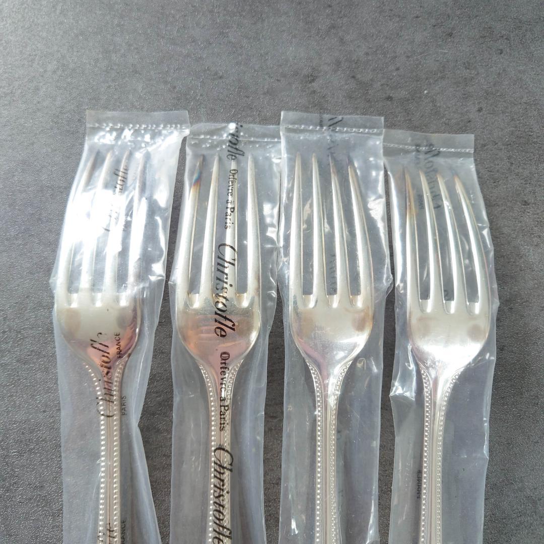 クリストフル パール 未開封 テーブルフォーク 4点