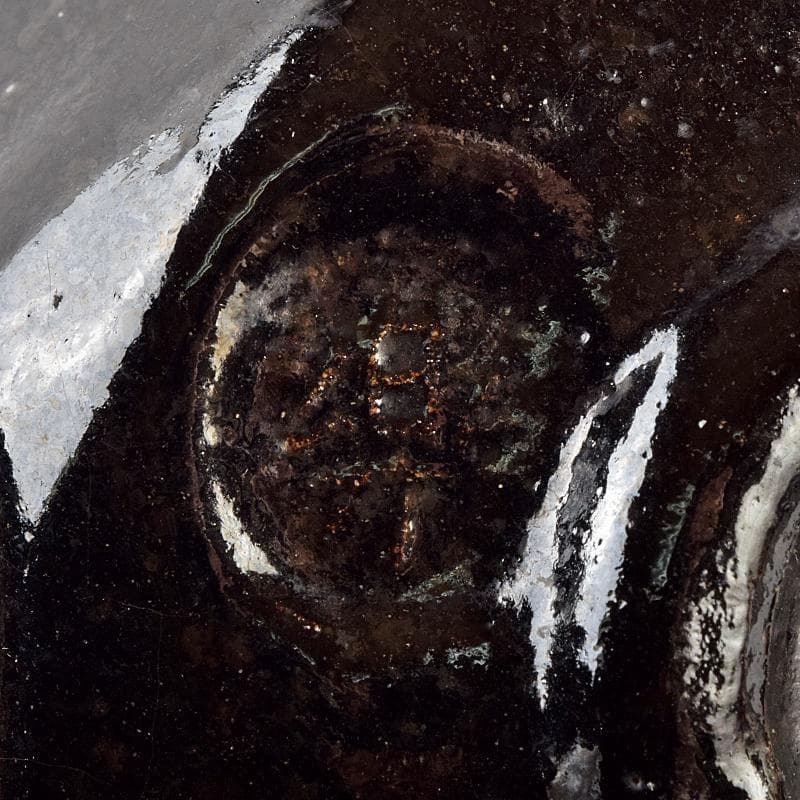 茶道具　楽吉左衛門　十代旦入作　黒楽茶碗　共箱　M　R9484