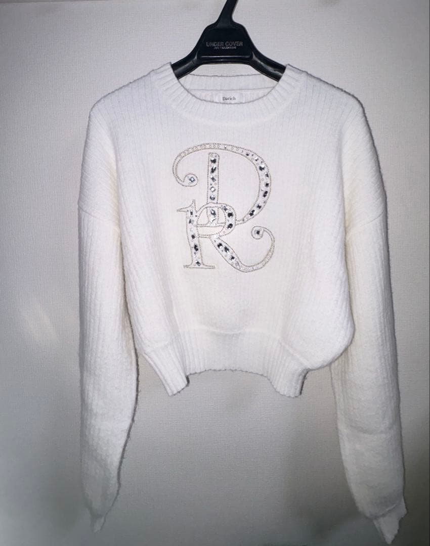 darich dr ビジューボリュームリブニットトップス