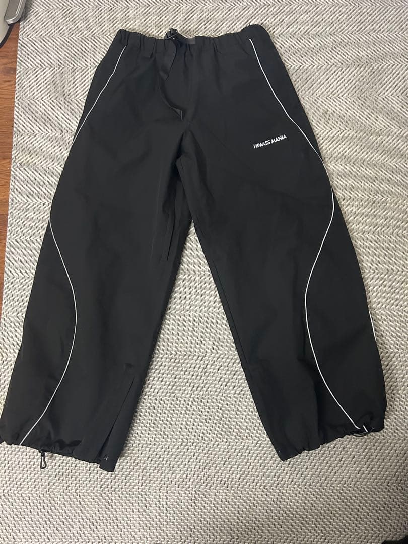 スノーボード用 ブラックパンツ 反射ストライプ付き