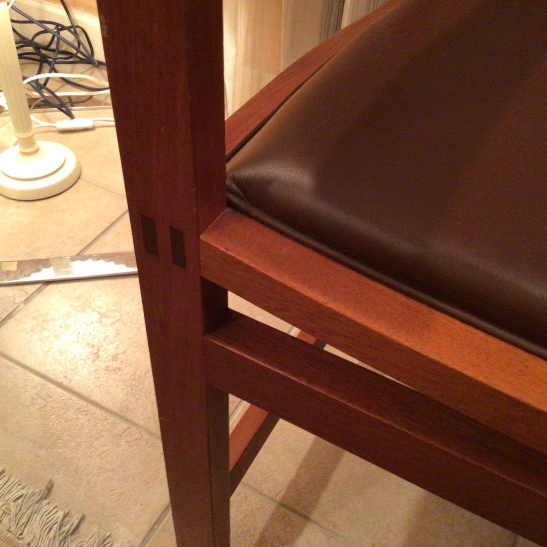 デンマークBOTIUM社木製アームチェア(本革、チーク)