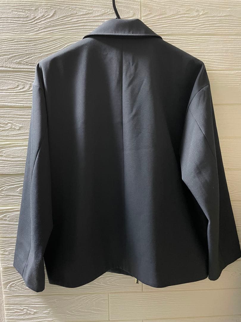 パブリックトウキョウ　含浸ウールギャバダブルジップブルゾン　グレー