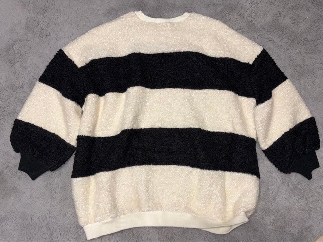 Darich アップリケブークレトップス ボーダー ニット