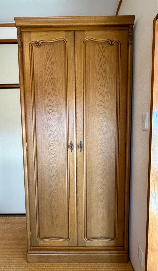 桐箪笥　洋服タンス　木製　婚礼タンス　婚礼家具　美品　昭和　レトロ
